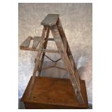 Vintage Wooden 4 Rung Ladder 44" Tall