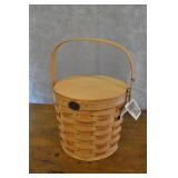 Appalachian White Ash Weaved Basket 9.5x9 Inches.
