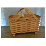 Appalachian White Ash Weaved Basket 20x12 Inches.