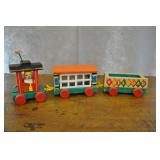 Vintage Wooden Train By Fisher Price 18 Inches