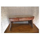 Rustic Slant Leg Bench. 29x14.5 Inches