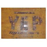 Wooden Dominoes With Spinner 55 Dominoes