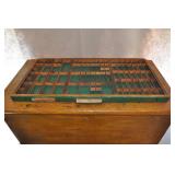 Vintage Typesetters Drawer 32x16.5 Inches Green