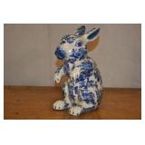 Vintage Blue Delft Hare 8 Inches Tall No Marks