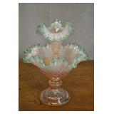Vintage Fenton Diamond Lace Epergne