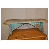 Rustic Bench, Weathered Green Paint, 43x11x15