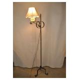 Wrought Iron Floor Lamp, Adjustable, Hobnail