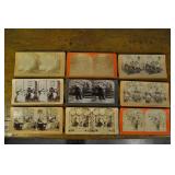 Stereoscopic Cards, 9 Cards With People;