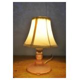 Vintage Pink Glass Pedestal Lamp 4x10 Inches.