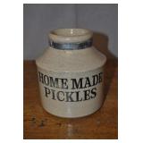 Salt Glazed Stoneware Homemade Pickle Jar,6x6.5 In