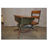 Students Desk, Heavy Duty Wood And Steel,