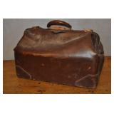 Antique Leather Doctors Large Bag J.l.v. 23x12x13