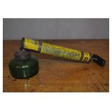 Vintage Green Cross Pest Sprayer With Green Glass