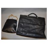Leather Briefcase And Handbag.