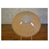 Vintage Art Deco Frosted Glass Shade, Floral Motif