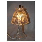 Vintage Crystal Portable Table Lamp And Frosted