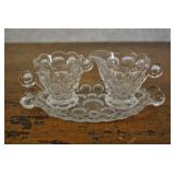 Vintage Bubble Sugar And Cream Tea Caddy.