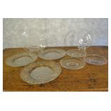 8 Glass Plate Set. 8 Inch And 5 Inch.