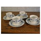 Vintage Bing & Grondahl 4 Cups And Saucers.