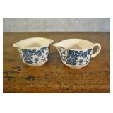 Cream And Sugar Set Blue And White