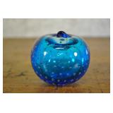 Blue Apple Kreiss Glass Handmade In Japan