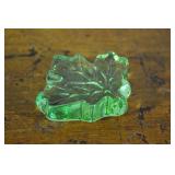 Fire And Light Celery Colored Glass Leaf