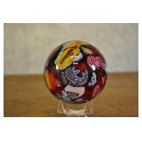 Multi Colored Millefiori Paperweight  3.125 Inches