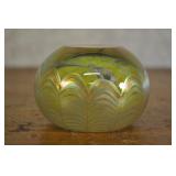 Green Swirl Glass Paperweight
