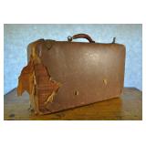 Paper Covered Wooden Suitcase 21.5 X 14 X 6.5 "