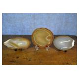 Three Geode Rock Slabs