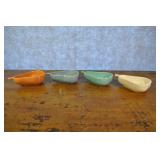Joaquin Pottery Four Ceramic Dessert Pear Bowls