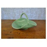 Teal California Pottery Basket. 10.25x8x6 Inches