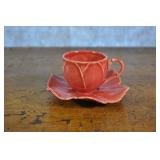 Senegal China Pink Petal Tea Cup And Saucer