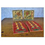 Glazed Bird And Floral Tiles Square And Rectangle