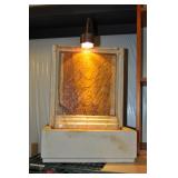 Water Feature Light Fixture Granite And Concrete