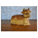 Jersey Cow Cookie Jar With Lid, Ceramic