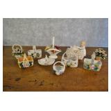 Porcelain Miniature Basket Collection - 10 Pcs