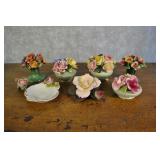 Porcelain Miniature Flower Collection - 8 Pcs