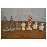 Chef, Glass, Assorted Salt And Pepper Shakers
