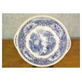 Old England Ironstone Blue & White Cake Plate 13"