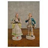 Man And Woman Porcelain Figurines In Formal Dress