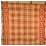 Plaid Floral Pink And Red Blanket 68x68 Inches