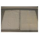 Crocheted Lace Pillow Shams, White Pair