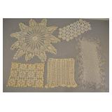 Crocheted Doilies And Table Coverings
