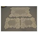 Crocheted Serving Doilies, White, 3 Pc Set