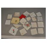 Embroidered Hankies And Embroidered Hanky Pouch