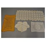 Crocheted Doilies, 4 Assorted