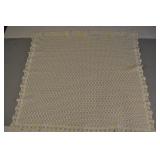Crocheted Table Cover, White