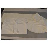 White Table Linens, 3 Assorted