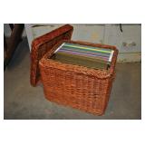 Wicker File Basket With Hanging Files 15 X 12 X 13